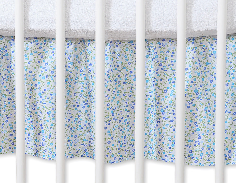 Dust Ruffle-Masking flounce 140x70cm- Hanging Hearts little blue flowers