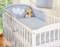 Bedding set 3-pcs 120x90 - Hanging Hearts white polka dots on grey