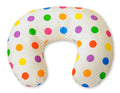 Breastfeeding Pillow Nursing Croissant Pillow, removable, Hands-Free Feeding - big dots on creme