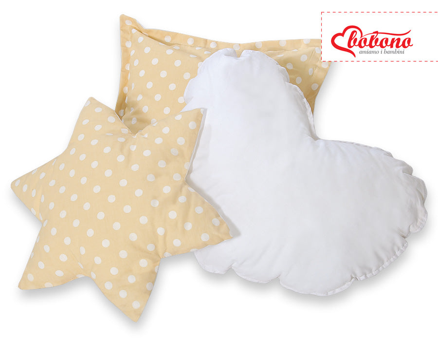 3pcs pillow set - Bright dots on beige