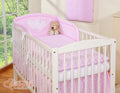 Bedding set 3-pcs 120x90 - Hanging Hearts white dots on pink
