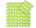 Pram bedding set with duvet and pillow 2pcs - Owls on green