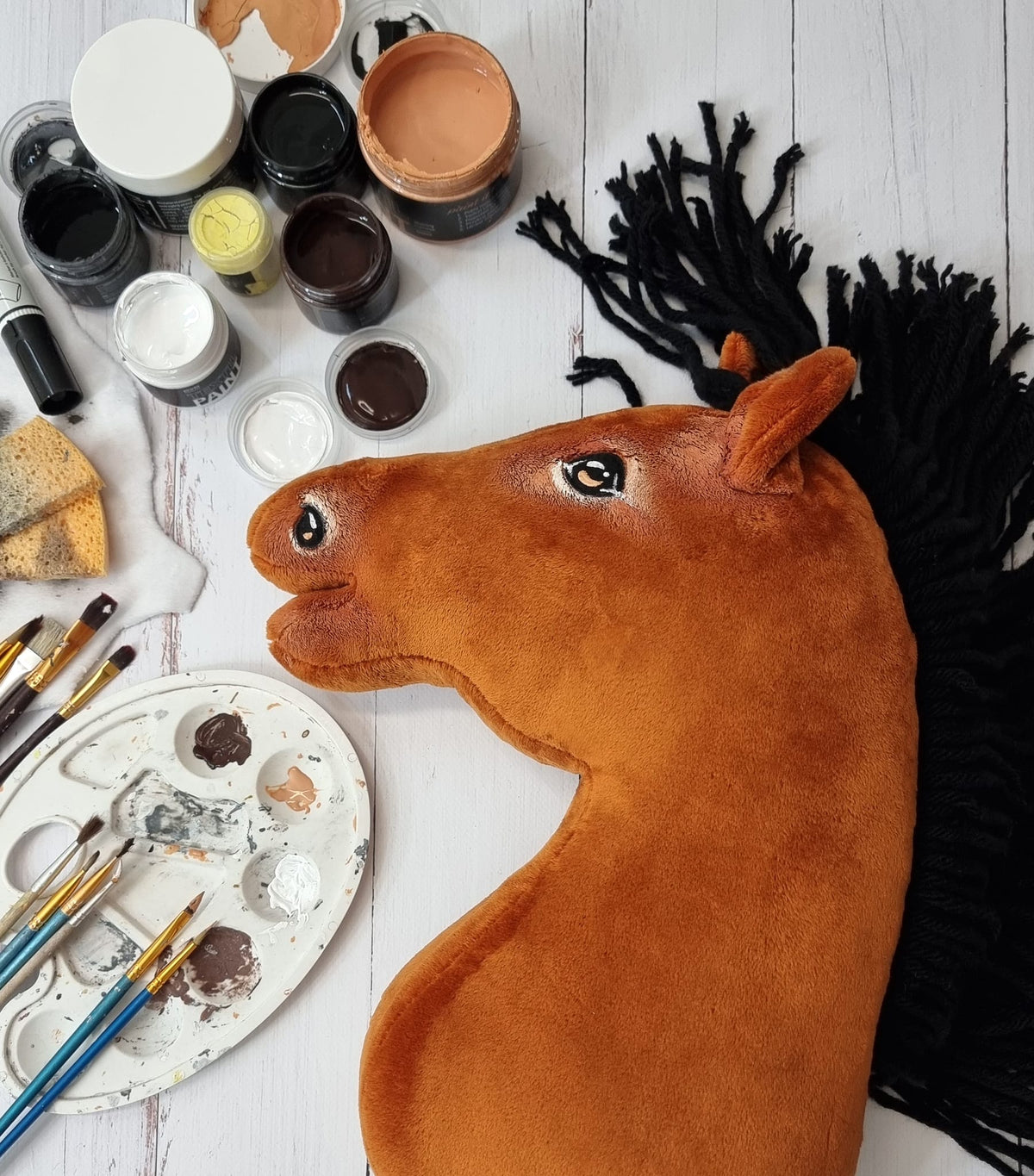 Horse on a stick Super Hobby Horse Premium - light bay horse II A3