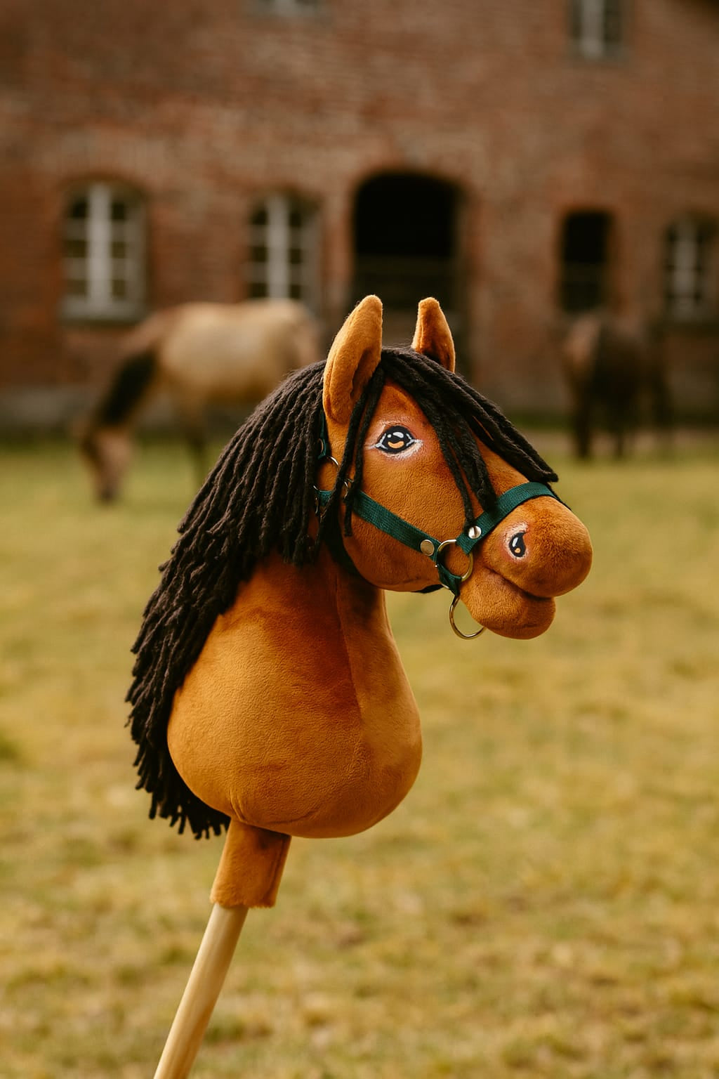 Horse on a stick Super Hobby Horse Premium - light bay horse A3