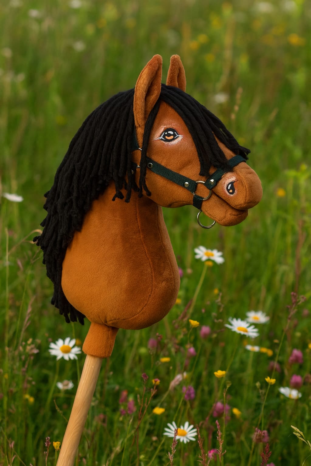 Horse on a stick Super Hobby Horse Premium - light bay horse A3