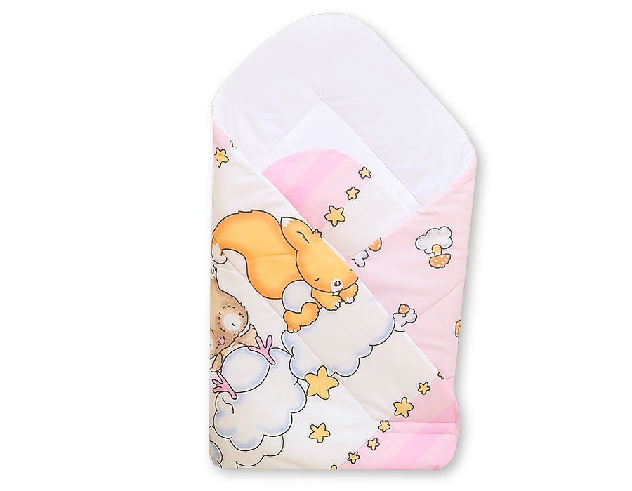 Baby nest with stiffenig- Basic Forest animals pink