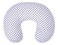 Breastfeeding Pillow Nursing Croissant Pillow, removable, Hands-Free Feeding - Black dots on white