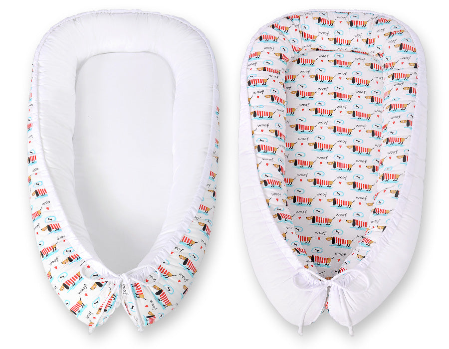 Baby nest double-sided Premium Cocoon for infants BOBONO- doggies