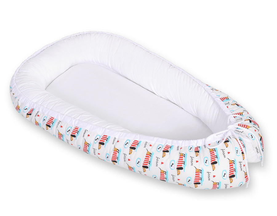Baby nest double-sided Premium Cocoon for infants BOBONO- doggies
