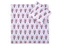 Pram bedding set with duvet and pillow 2pcs - Pink zebras