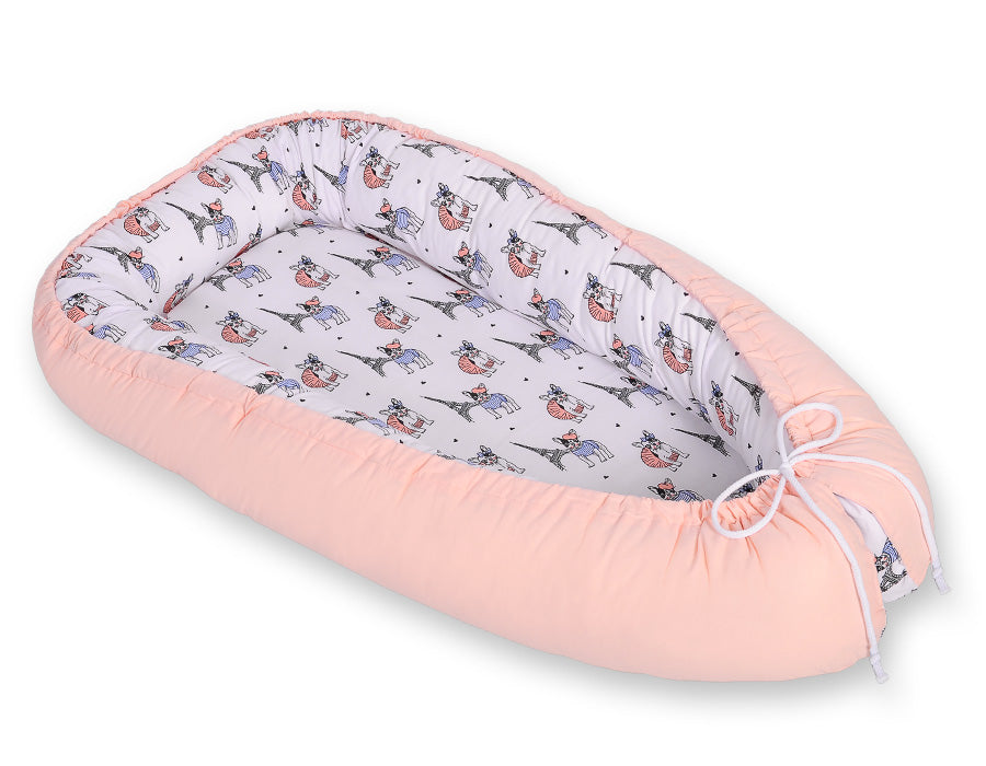 Baby nest double-sided Premium Cocoon for infants BOBONO- little doggies