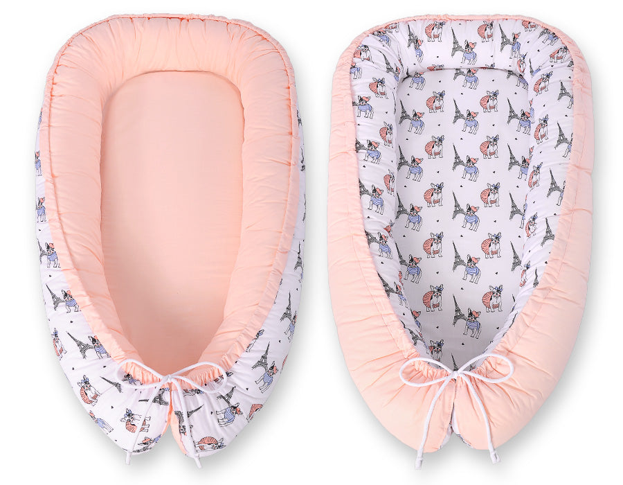 Baby nest double-sided Premium Cocoon for infants BOBONO- little doggies