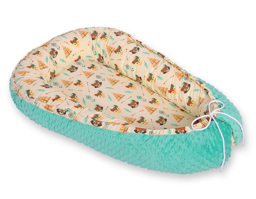Baby nest double-sided Premium Cocoon for infants BOBONO minky- teepee