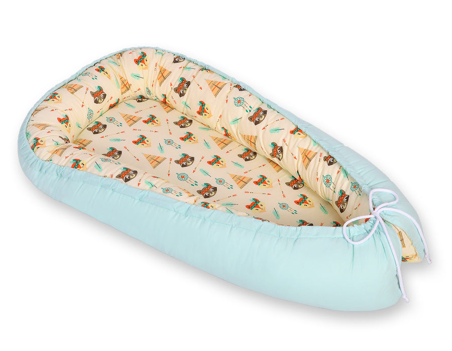 Baby nest double-sided Premium Cocoon for infants BOBONO- teepee cream