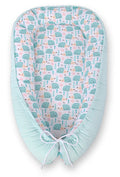 Baby nest double-sided Premium Cocoon for infants BOBONO- hedgehogs mint