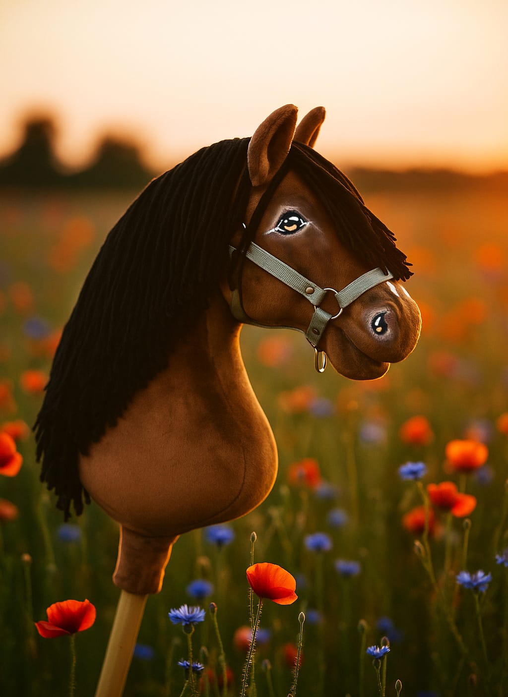 Horse on a stick Super Hobby Horse Premium - bay horse A3