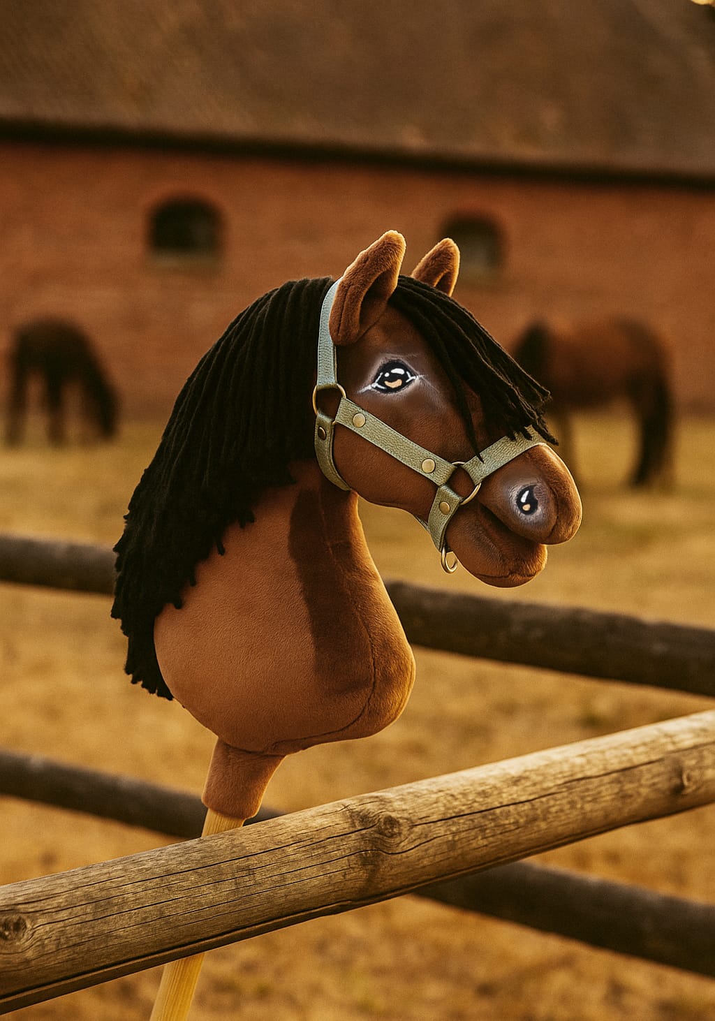 Horse on a stick Super Hobby Horse Premium - bay horse A3