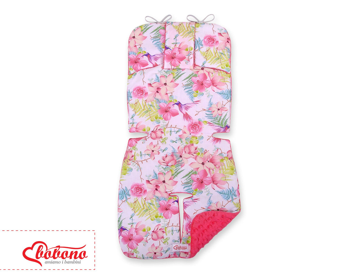 Double-sided cart insert BOBONO - hummingbirds in flowers/rosa