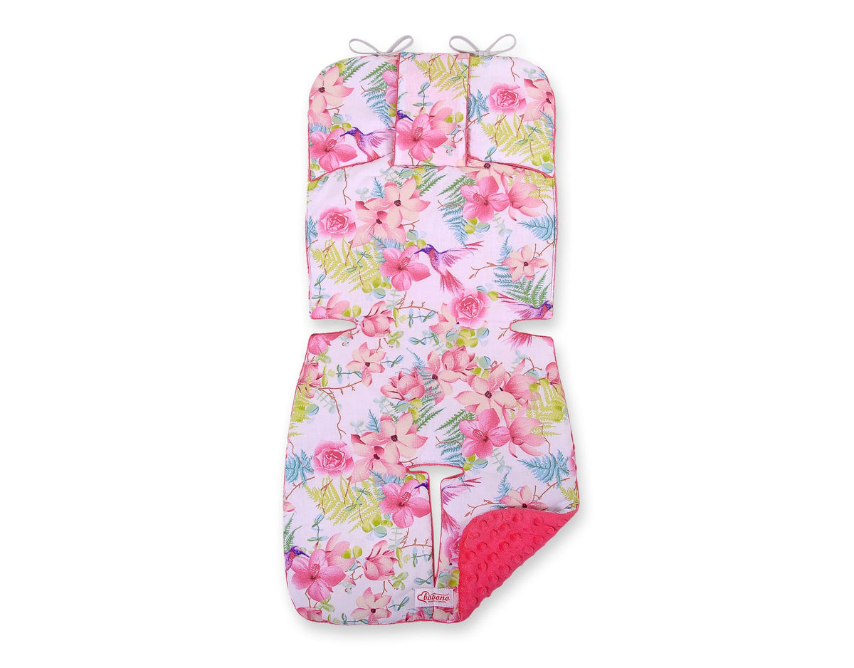 Double-sided cart insert BOBONO - hummingbirds in flowers/rosa
