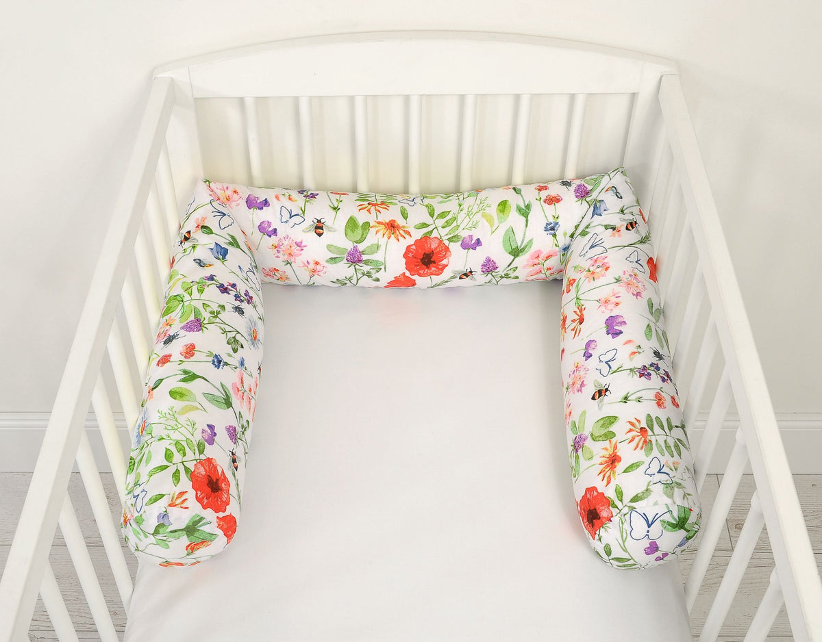 Roller bumper for baby bed - meadow