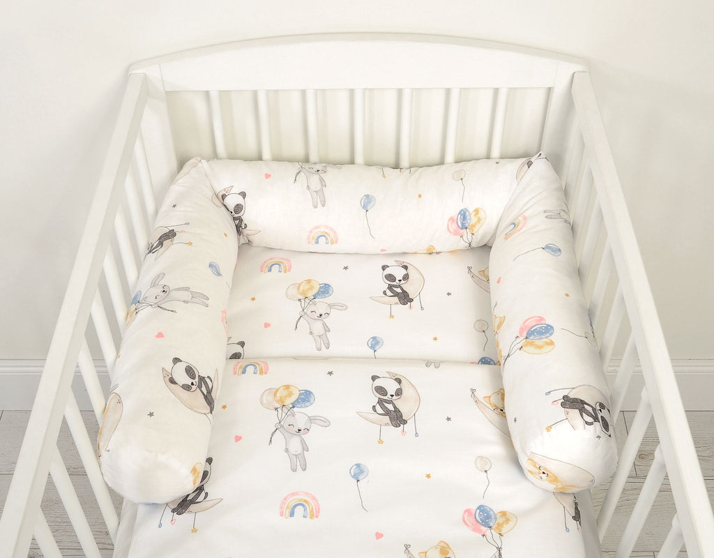 Roller bumper for baby bed - balloons
