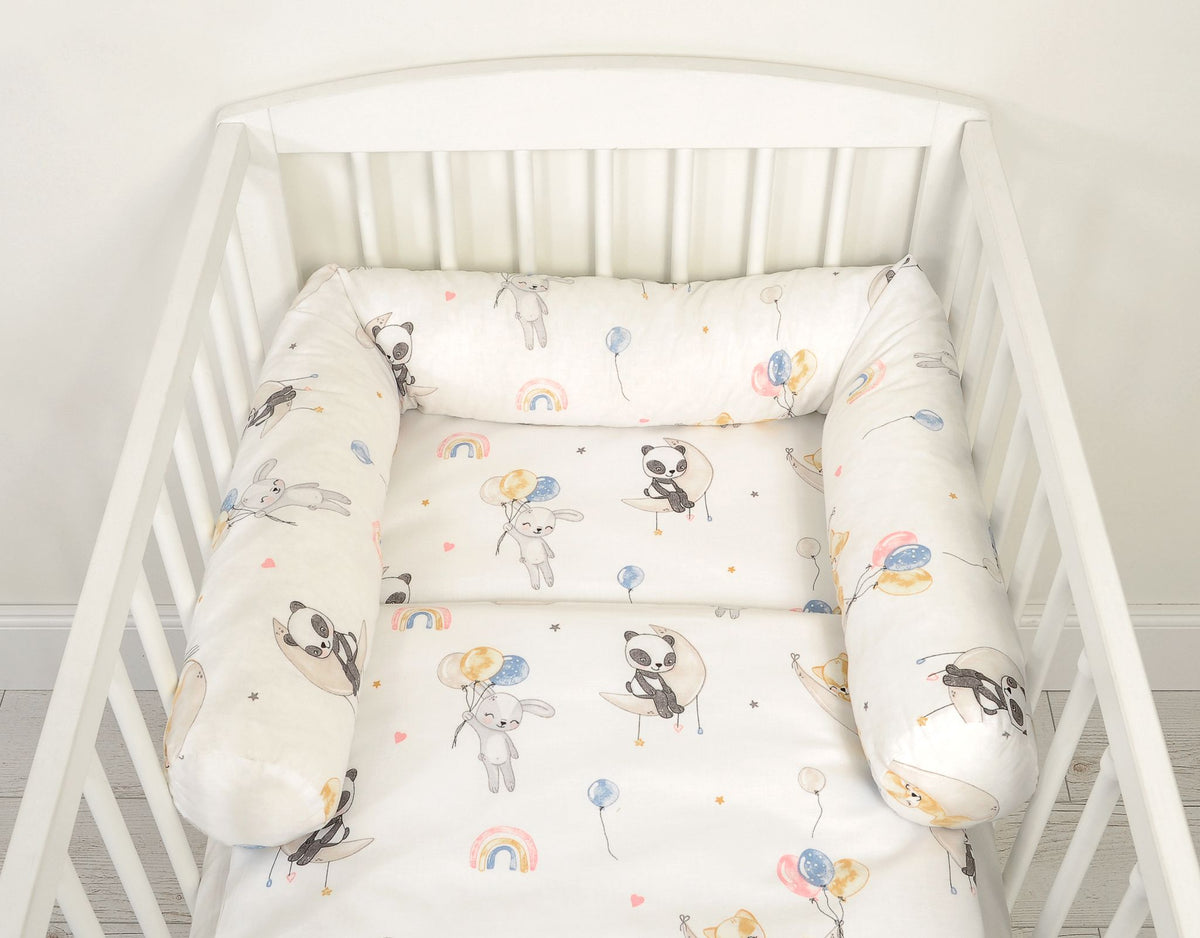 Roller bumper for baby bed - balloons
