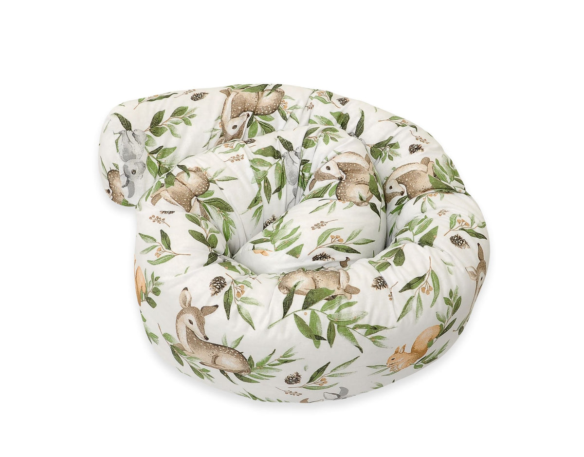 Roller bumper for baby bed - woodland green