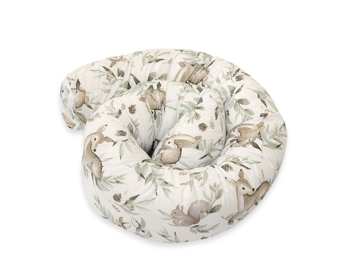 Roller bumper for baby bed - woodland olive