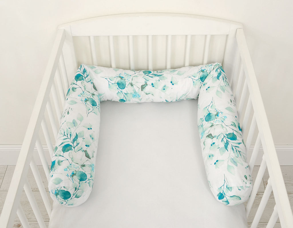 Roller bumper for baby bed - eucaliptus mint