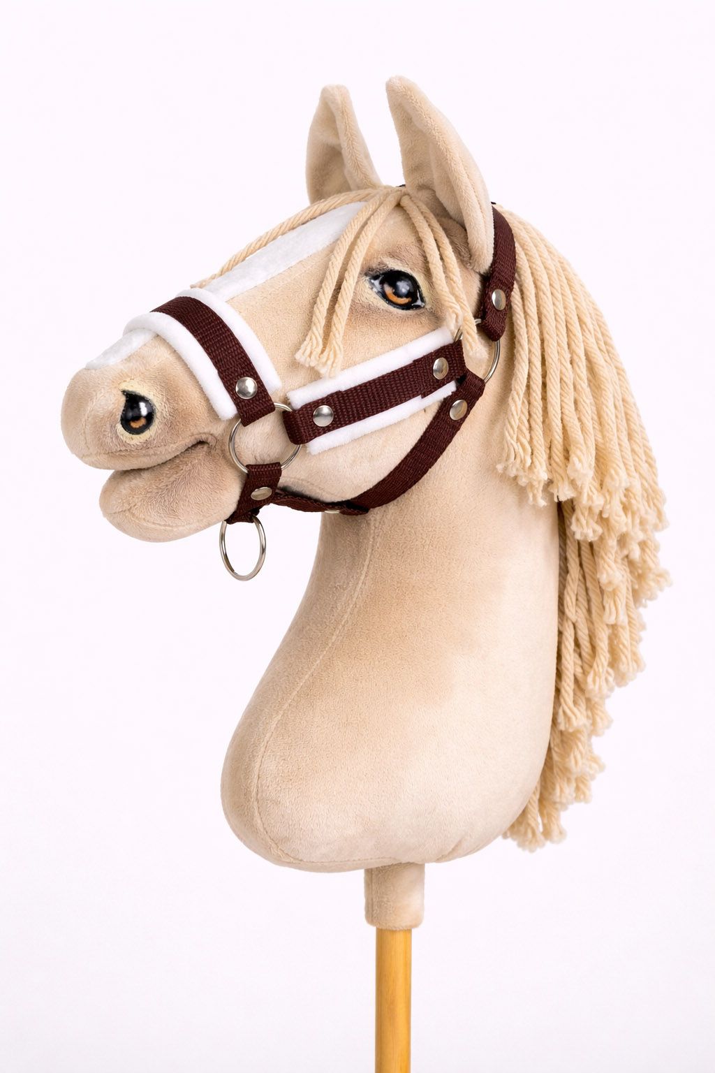 The adjustable halter for Hobby Horse A3 - braun with white furry