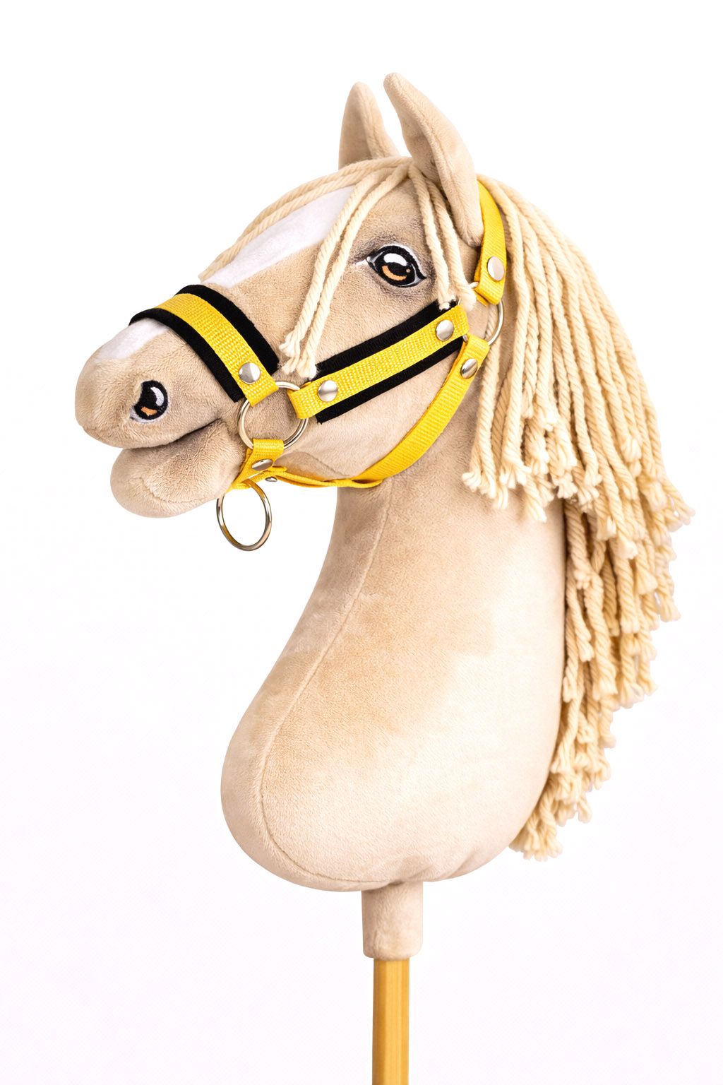 The adjustable halter for Hobby Horse A3 - yellow with black furry