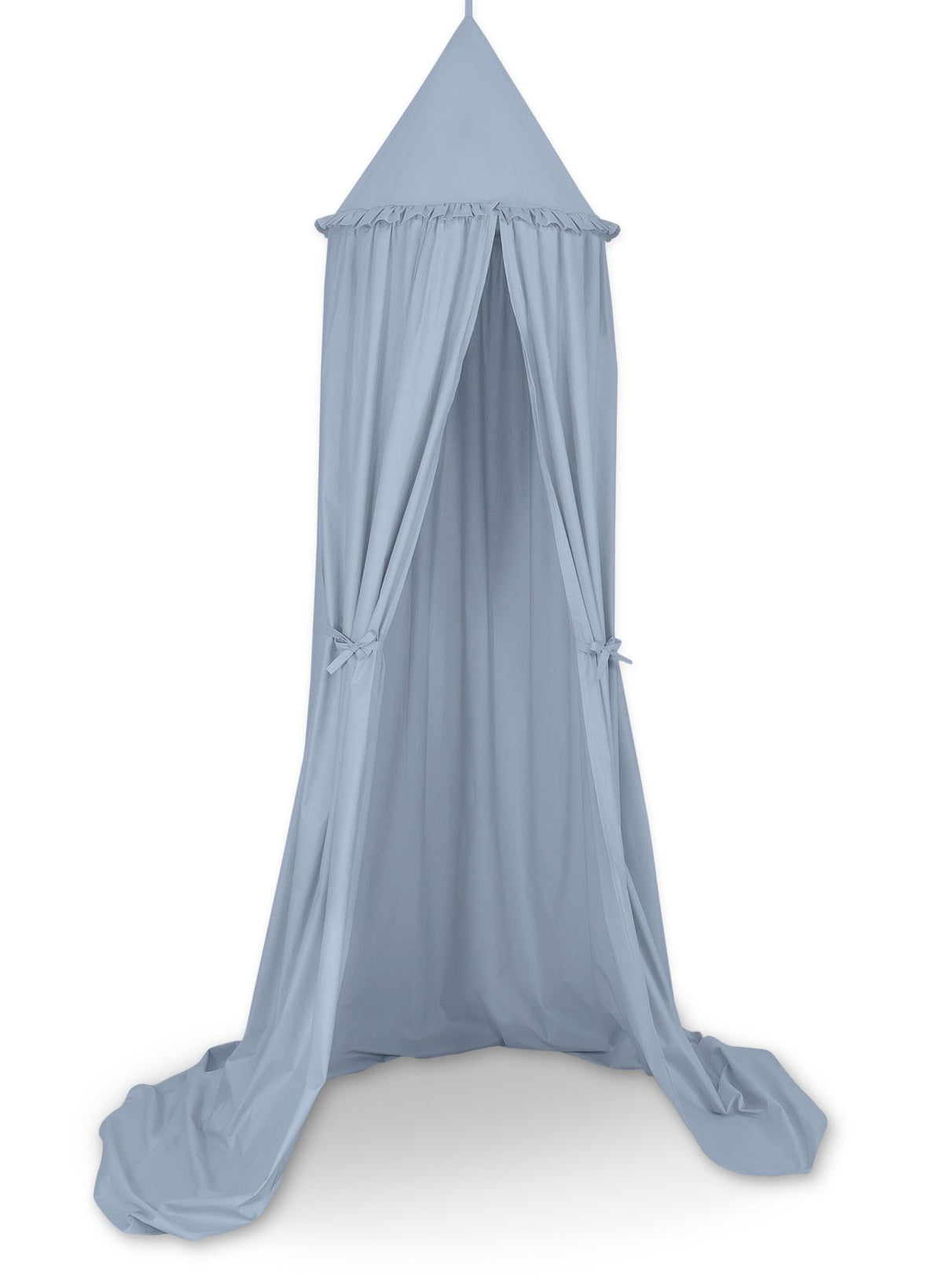 Hanging cotton canopy for children's room - pastel blue