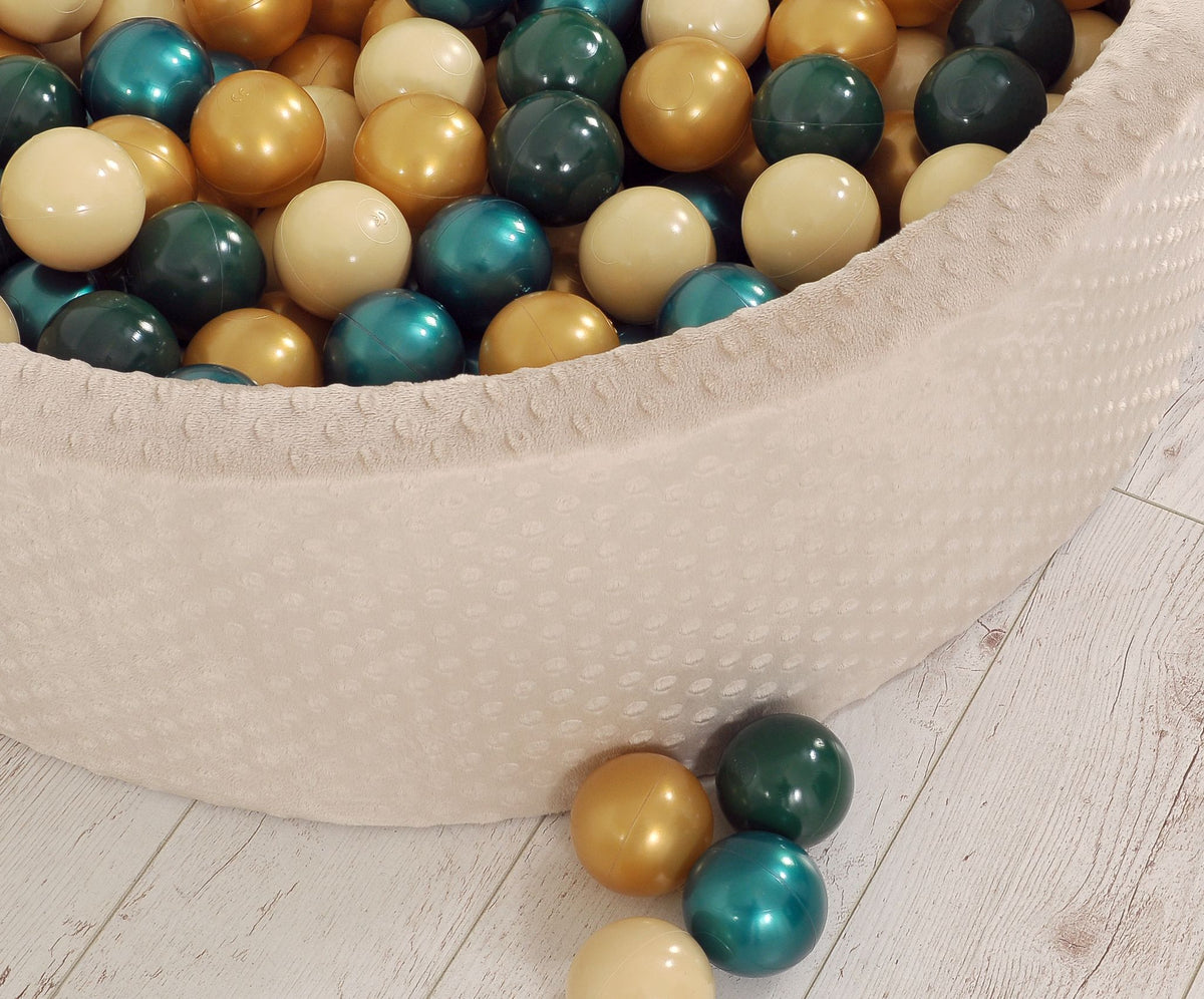 Ball-pit minky H-30 cm with balls 200pcs- beige