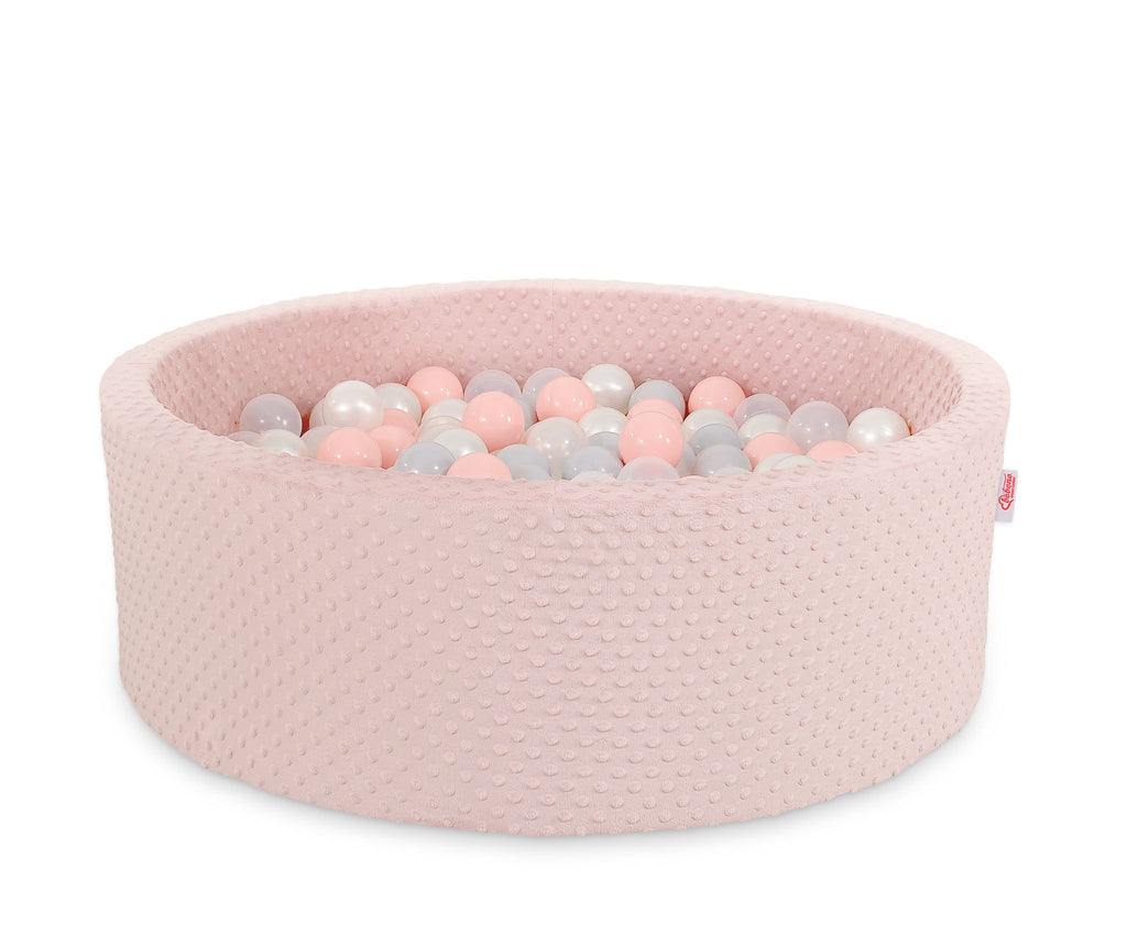Ball-pit minky H-30 cm with balls 200pcs- blush