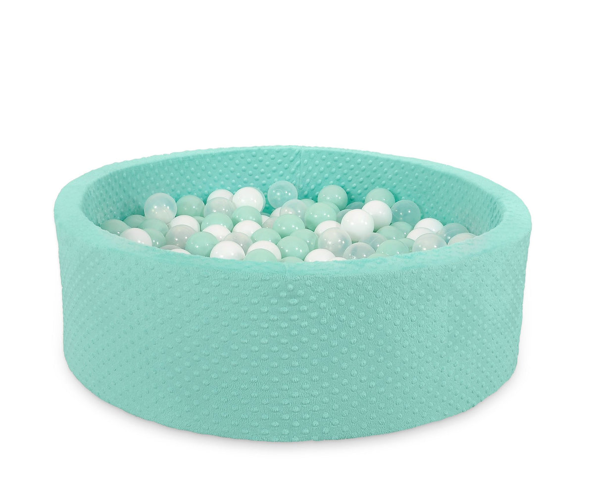 Ball-pit minky H-30 cm with balls 200pcs- mint