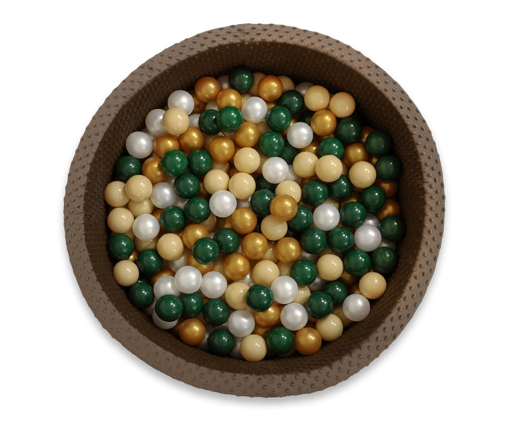 Ball-pit minky H-30 cm with balls 200pcs- chocolate