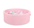 Ball-pit minky H-30 cm with balls 200pcs- pink