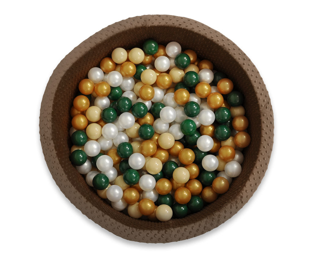 Ball-pit minky H-40 cm with balls 200pcs - chocolate