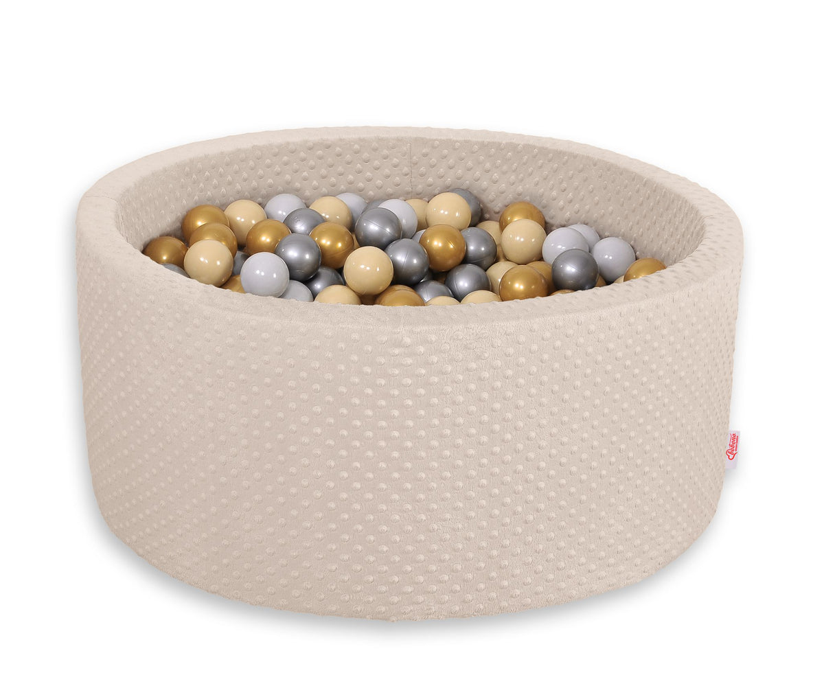 Ball-pit minky H-40 cm with balls 200pcs- beige