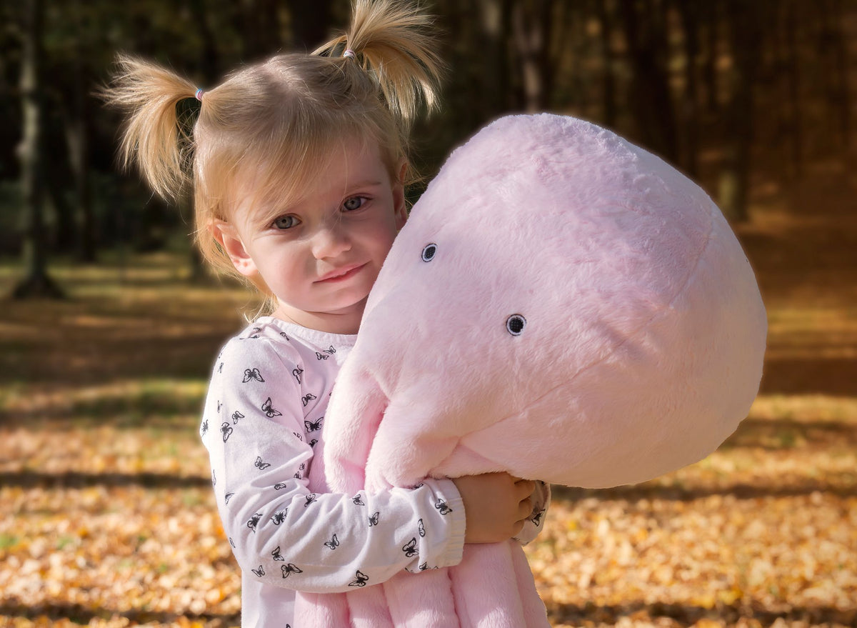 Cuddly octopus big - pink - smooth minky