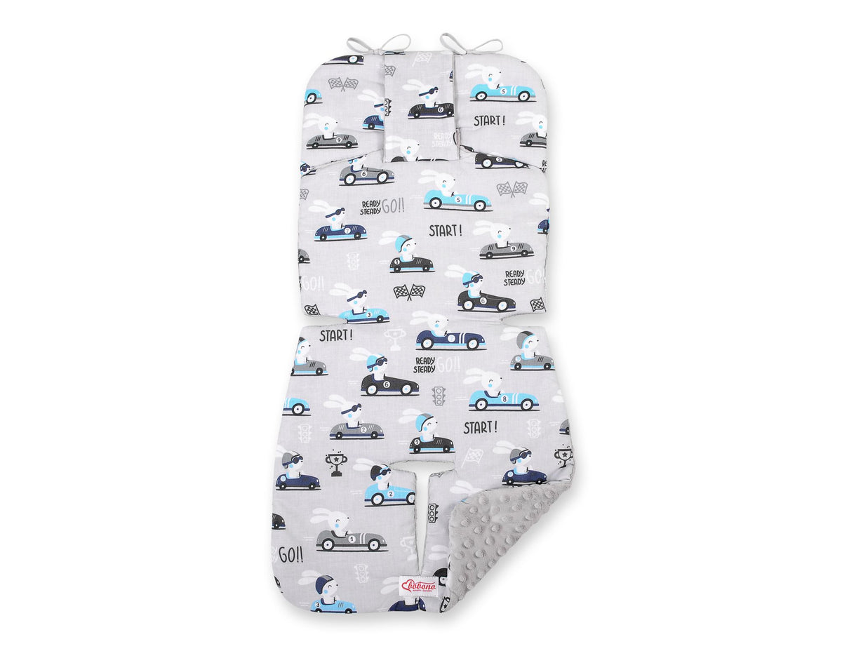 Double-sided cart insert BOBONO - gray rabbits/gray