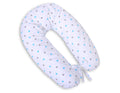 Cotton pillowcase for pregnancy pillow Longer - grey-turquoise stars