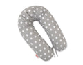 Cotton pillowcase for pregnancy pillow Longer - gray with white dots