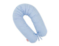 Cotton pillowcase for pregnancy pillow Longer - Blue strips