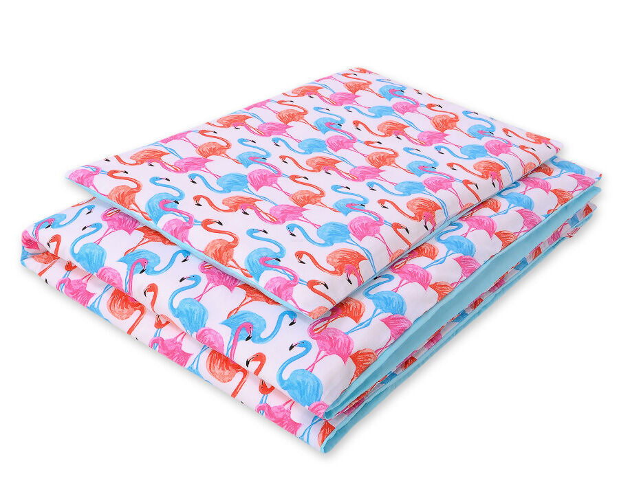 Baby cotton bedding set 2-pcs 135x100 - flamingos