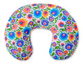 Breastfeeding Pillow Nursing Croissant Pillow, removable, Hands-Free Feeding- Floral pattern