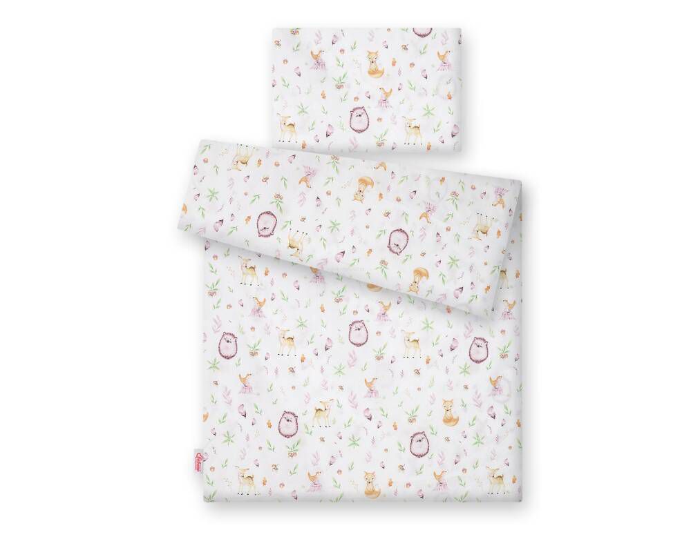 Baby cotton bedding set 2-pcs 120x90 cm- forest softness