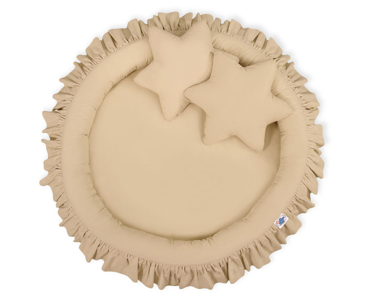 Nest with flounce - beige