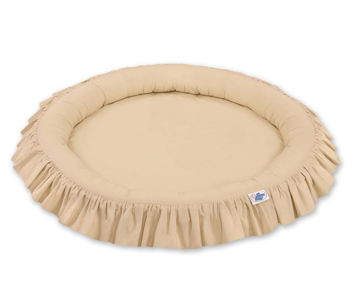 Nest with flounce - beige