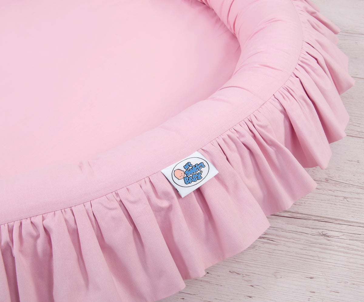 Nest with flounce - pink